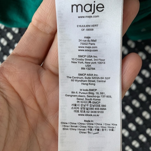 MAJE Green pleated skirt in Neoprene FR 34 / US 2 - Picture 8 of 15